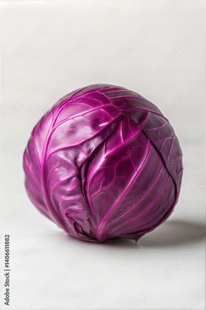Fototapeta premium Detailed Macro Image of Purple Leafy Vegetable