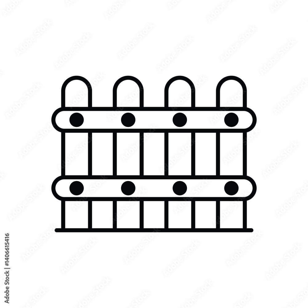 Fence icon vector stock illustration Fence icon vector stock illustration
