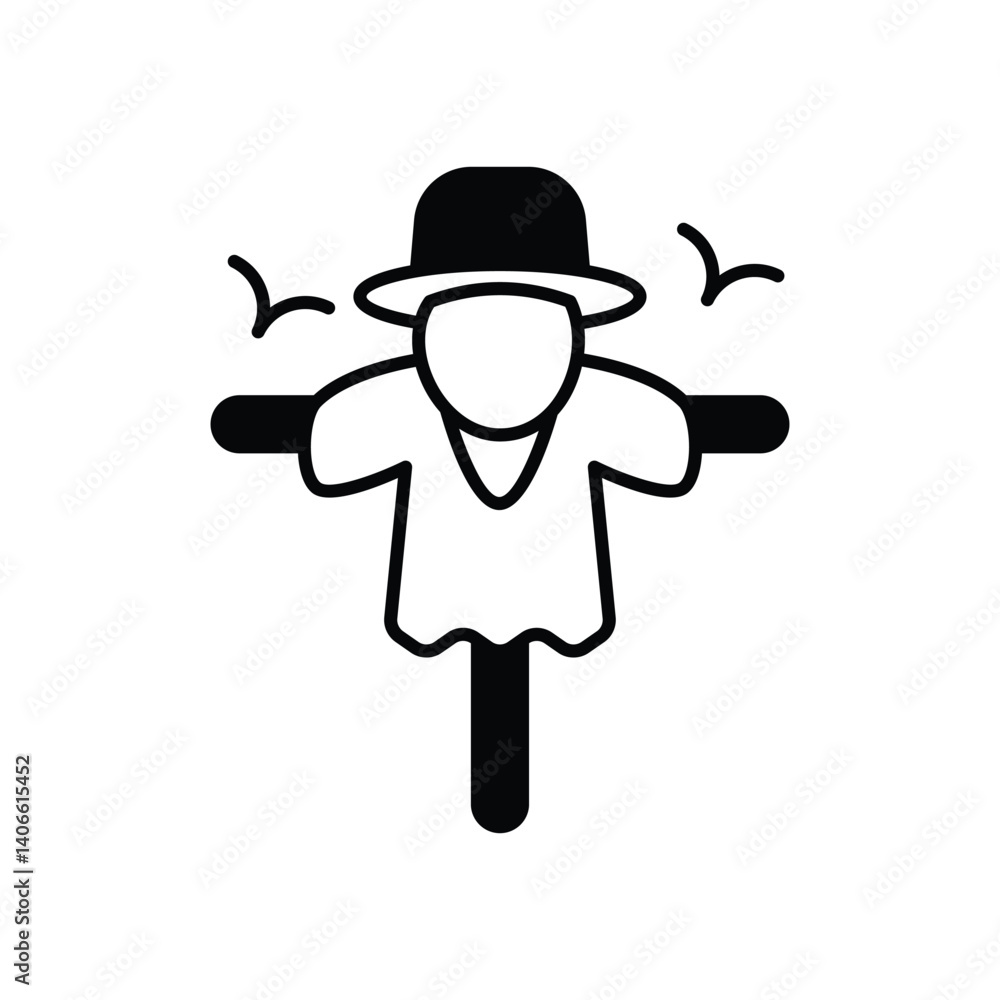 Scarecrow icon vector stock illustration Scarecrow icon vector stock illustration