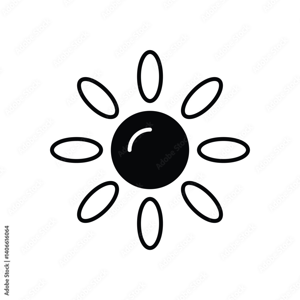 Sun icon vector stock illustration Sun icon vector stock illustration