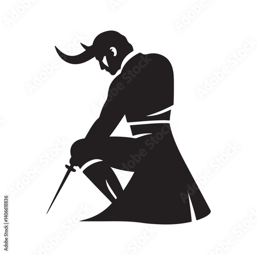 Matador silhouette vector illustration