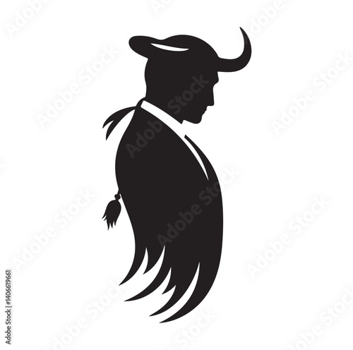 Matador silhouette vector illustration