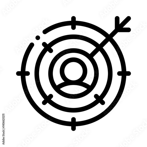 target audience line icon