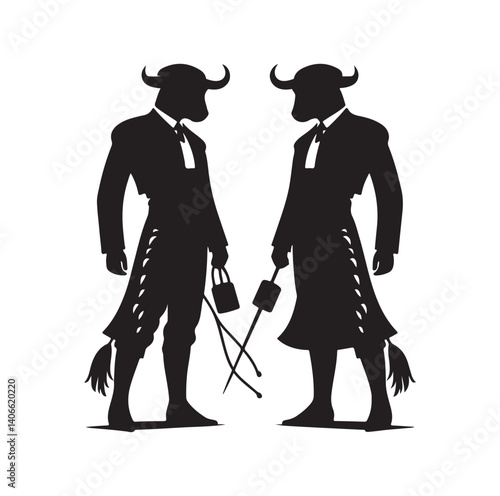 Matador silhouette vector illustration