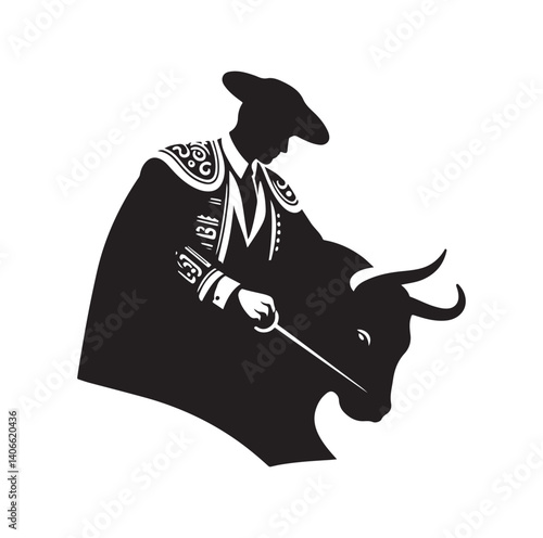 Matador silhouette vector illustration