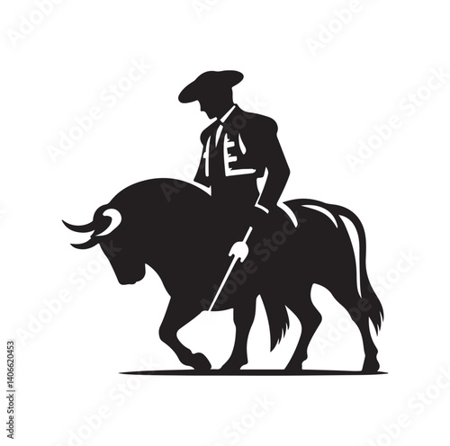 Matador silhouette vector illustration