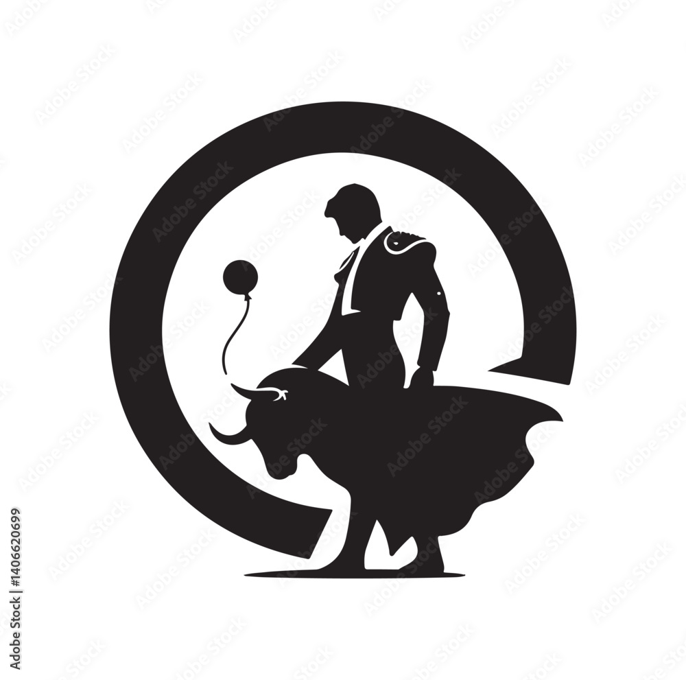 Matador silhouette vector illustration
