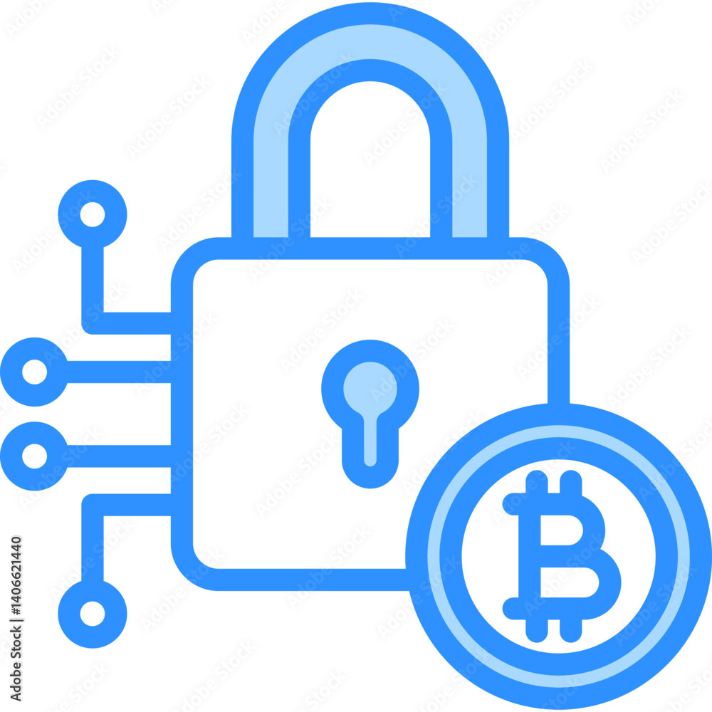 Bitcoin Encryption Icon Bitcoin Encryption Icon