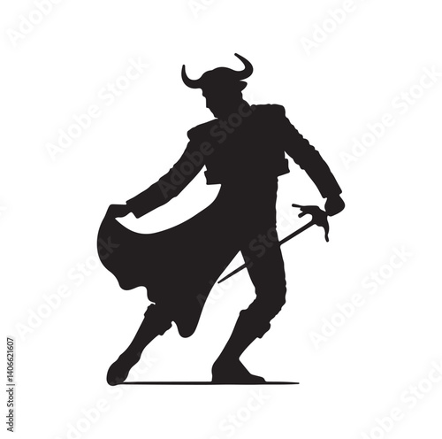 Matador silhouette vector illustration
