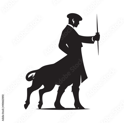 Matador silhouette vector illustration