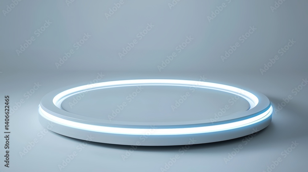 Futuristic round display platform Futuristic round display platform