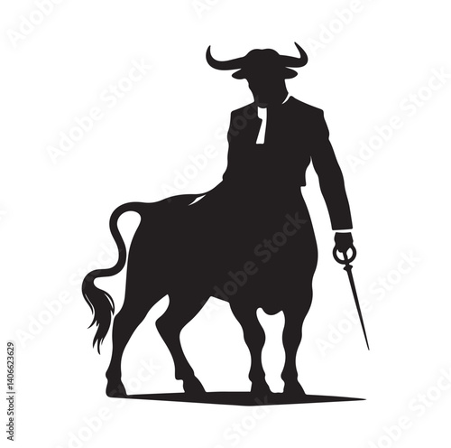 Matador silhouette vector illustration