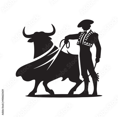 Matador silhouette vector illustration