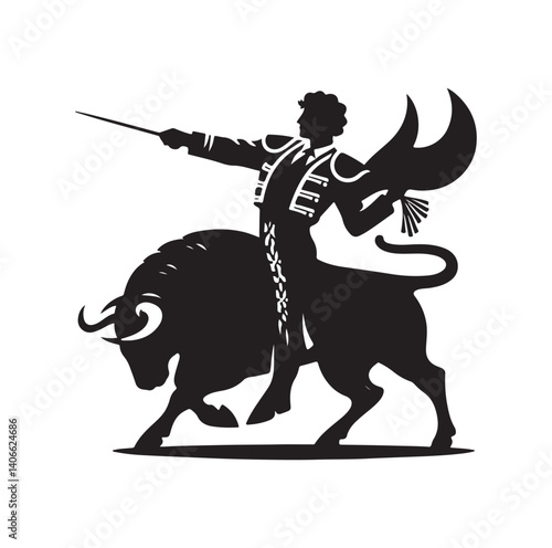 Matador silhouette vector illustration