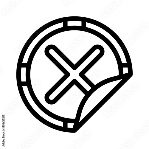 cross mark line icon