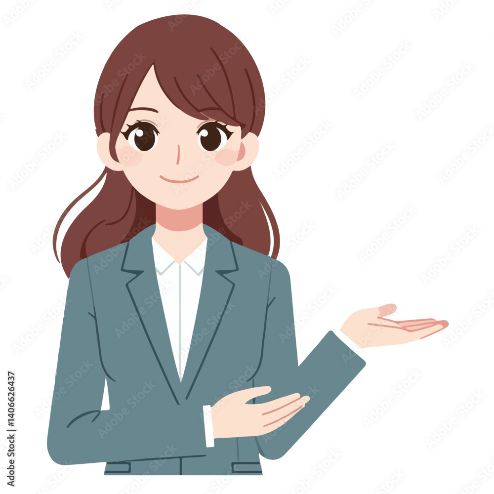 vector businessman presentation gesture vector businessman presentation gesture