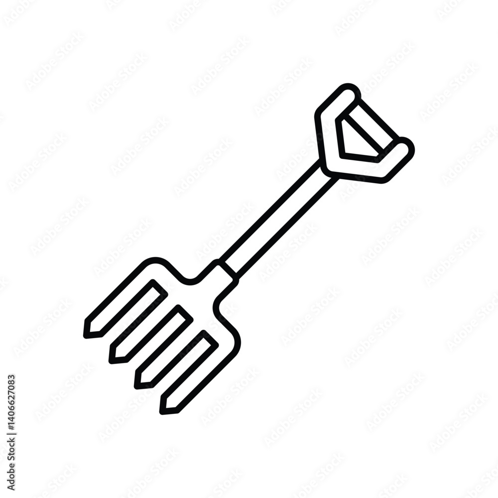 Pitchfork icon vector stock illustration Pitchfork icon vector stock illustration