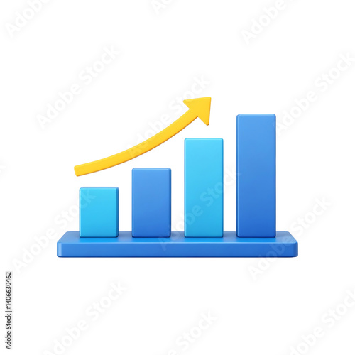 3D Ascending Bar Graph Yellow Arrow Free Download 3D Ascending Bar Graph Yellow Arrow - GFXLoad