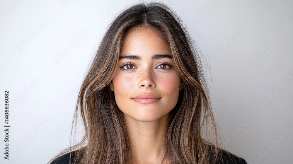 Portrait of a woman with natural beauty