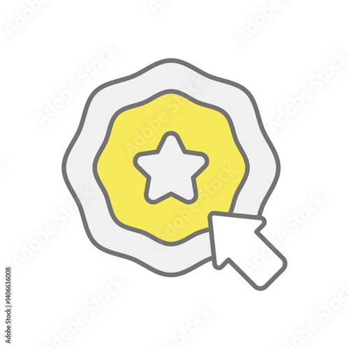 Elect Button icon vector stock illustration