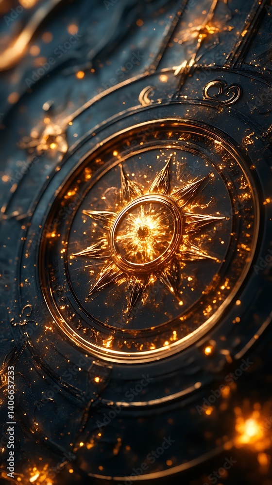 Fototapeta premium Breathtaking 4K Celestial Compass Wallpaper Stunning Mobile Wallpaper for your Devices
