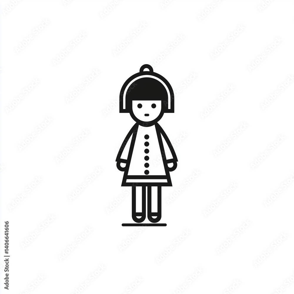 ドールのアイコン。人形。 ドールのアイコン。人形。