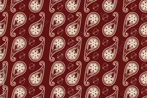 Paisley or Boteh seamless pattern is an ancient textile design from the Persian region, traditionally used to decorate carpets, shawls, and textiles. It is a distinctive and recognizable motif.
