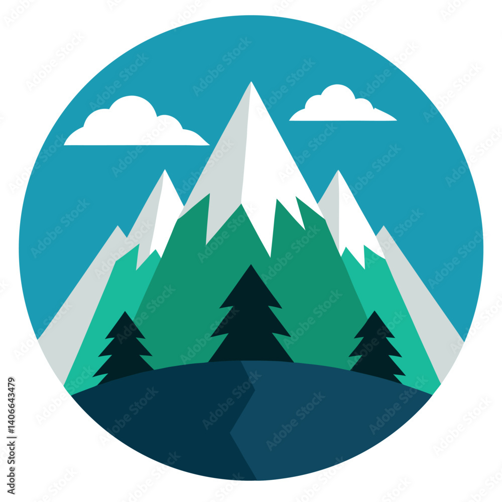 Obraz premium Alps mountains vector 