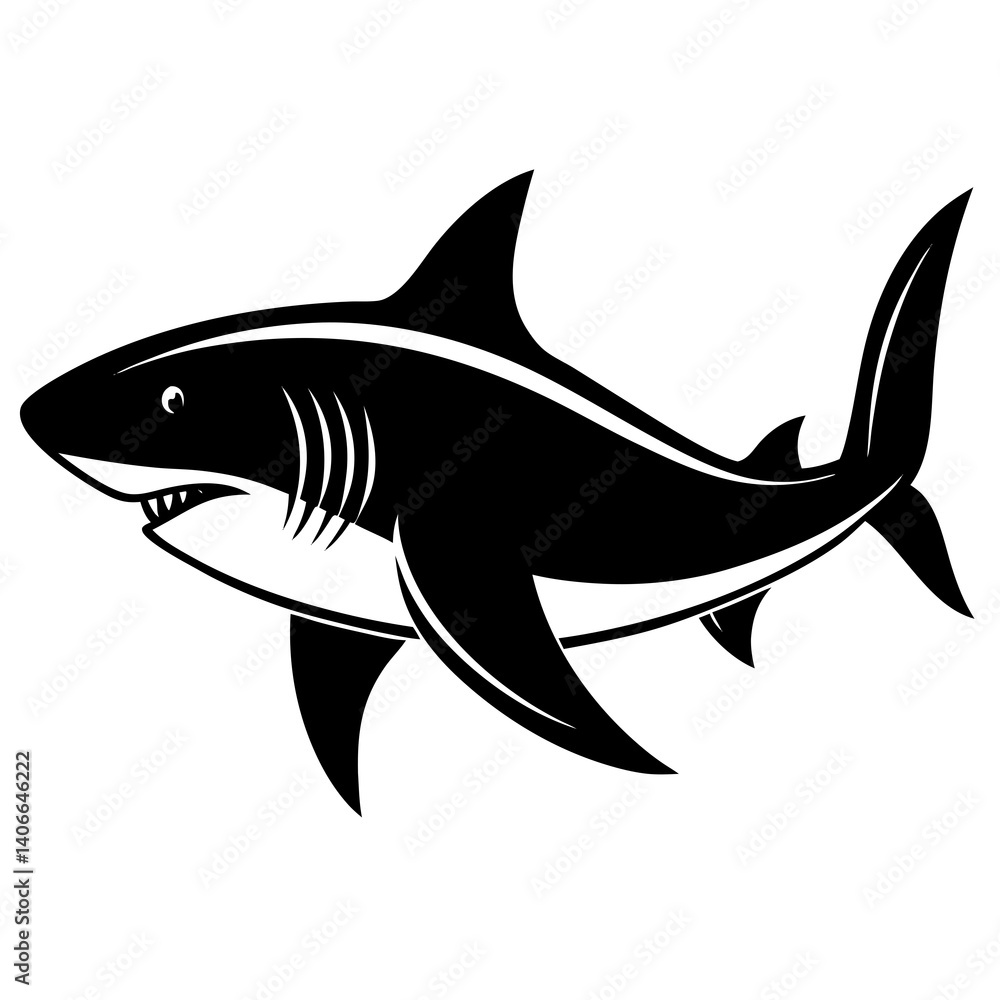 Fototapeta premium shark vector illustration