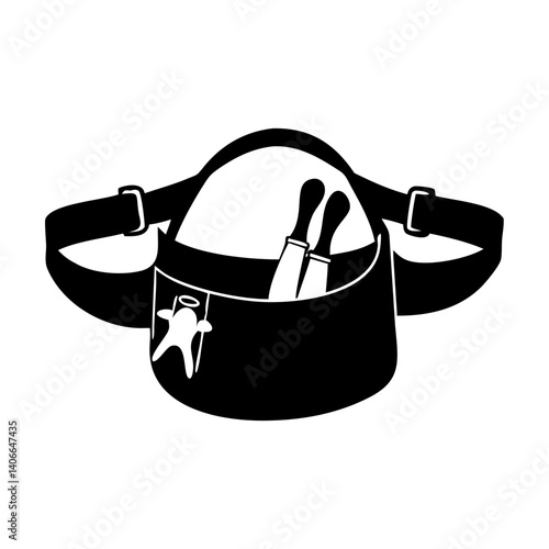 dad s tool belt icon, dad s tool belt silhouette vector illustration-simple silhouette illustration of dad s tool belt, perfect for dad s tool belt logos and icons