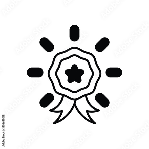 Outstanding icon vector stock illustration