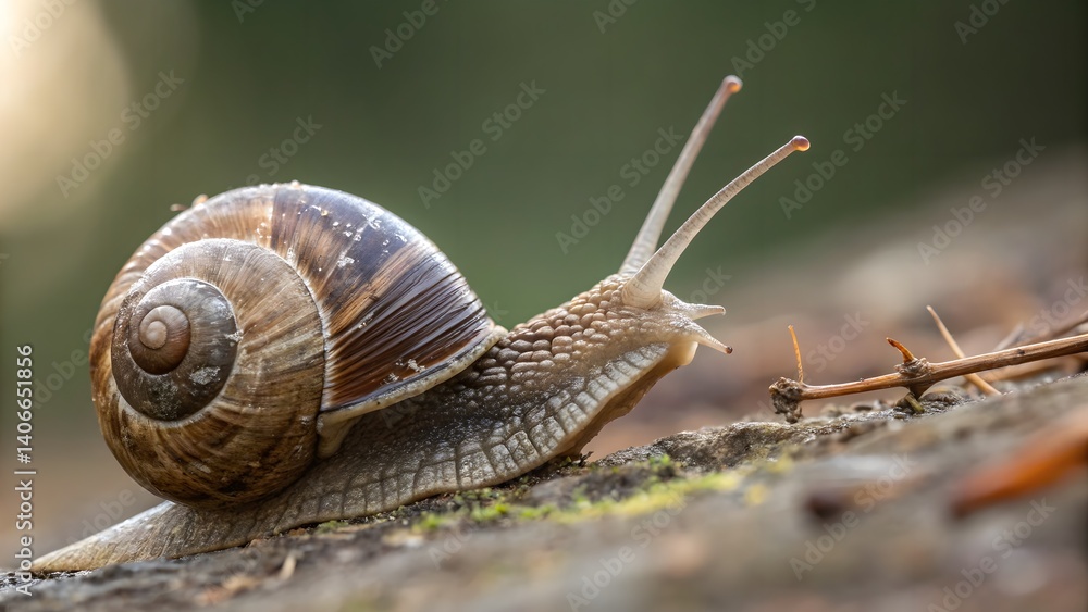 Close-up macro image showing a snail’s antennae reaching out, highlighting texture and detail. Suitable for nature photography, mollusk studies, and slow movement concepts. Close-up macro image showing a snail’s antennae reaching out, highlighting texture and detail. Suitable for nature photography, mollusk studies, and slow movement concepts.