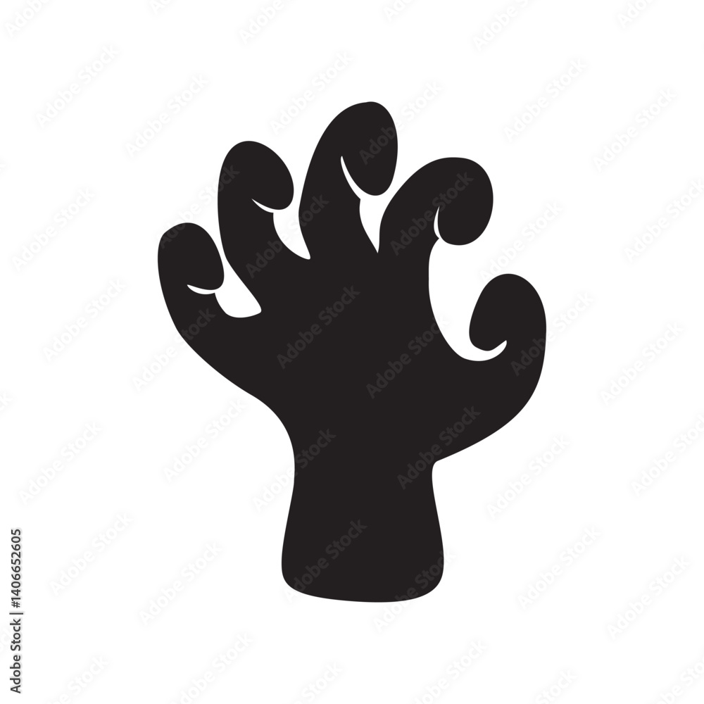 Obraz premium claw hand gesture silhouette design.