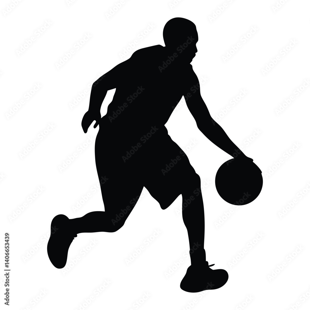 Basketball player vector silhouette