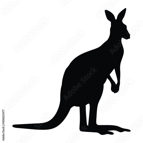 Kangaroo vector silhouette