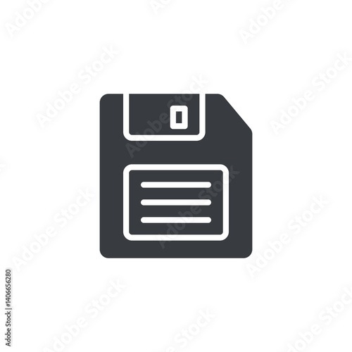 Diskette storage vector icon