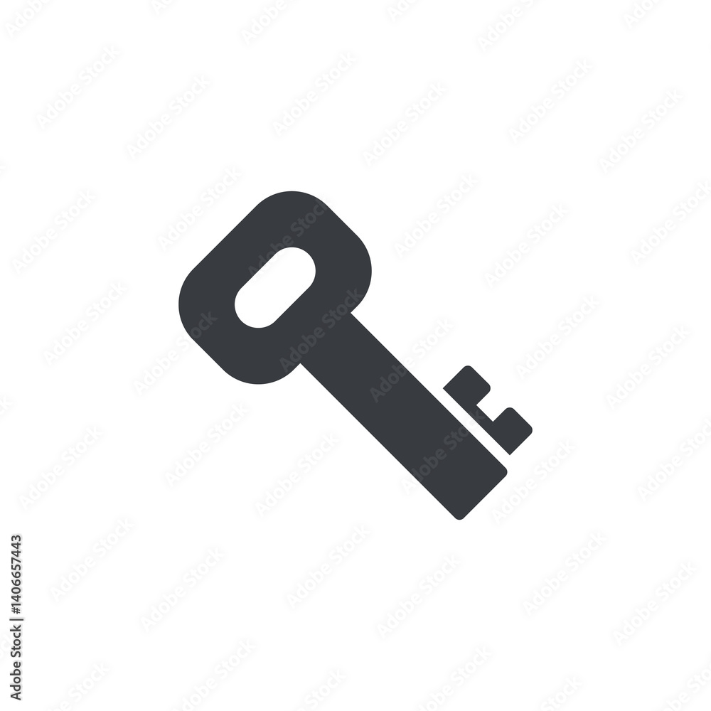 Classic key symbol vector icon Classic key symbol vector icon