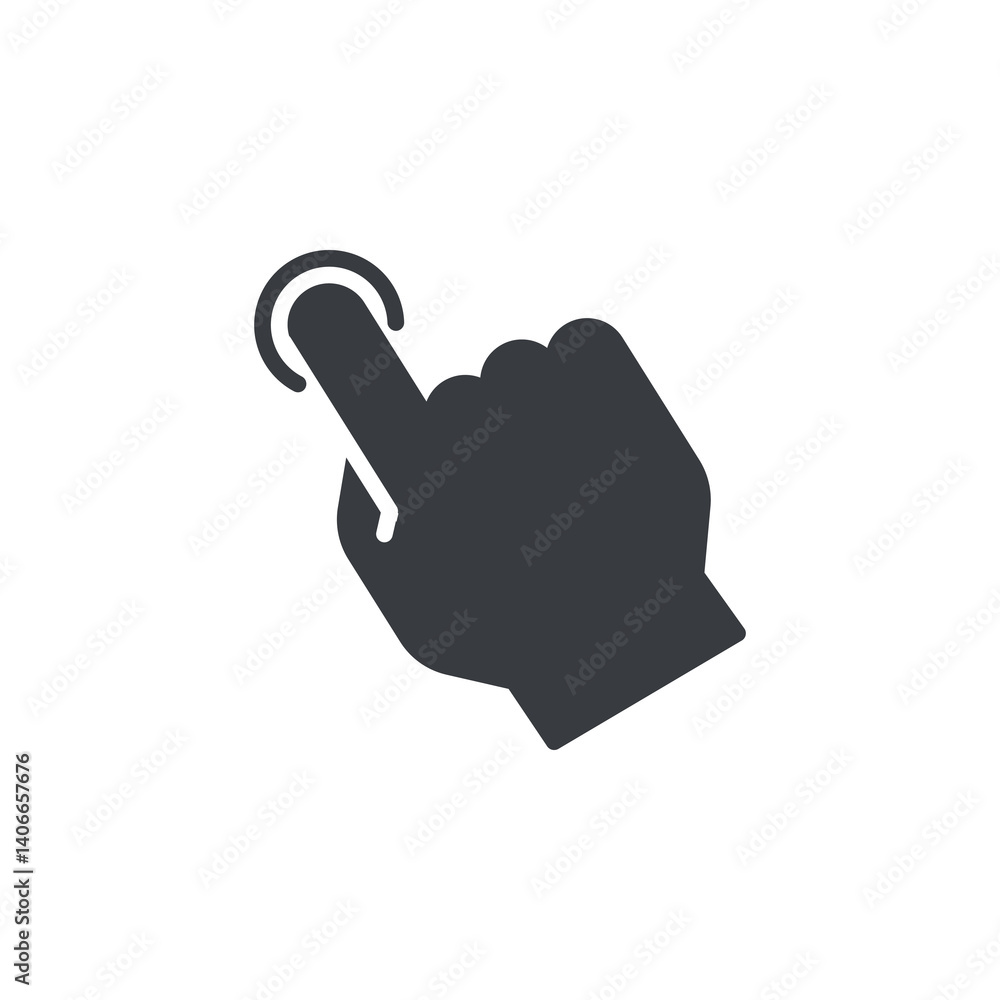 Finger touching a screen vector icon Finger touching a screen vector icon