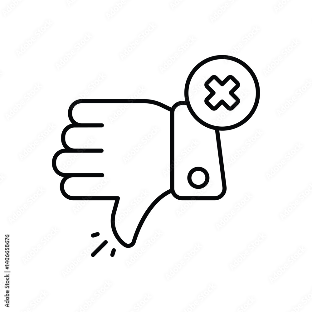 Dislike icon vector stock illustration Dislike icon vector stock illustration