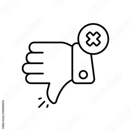 Dislike icon vector stock illustration