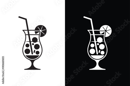 Tropical Drink icon vector on White Background ,Vector Art Illustration on white background.