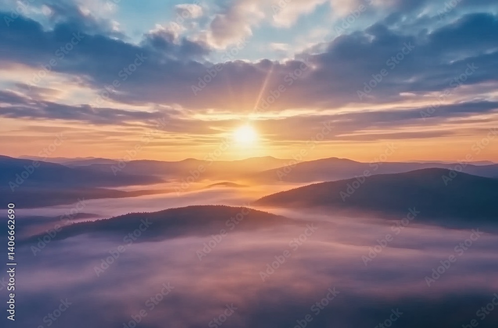 sunset in the mountains sunset in the mountains