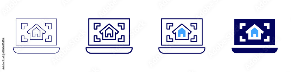 Laptop jack icon in 4 different styles. Thin Line, Line, Bold Line, Duotone. Duotone style. Editable stroke Laptop jack icon in 4 different styles. Thin Line, Line, Bold Line, Duotone. Duotone style. Editable stroke