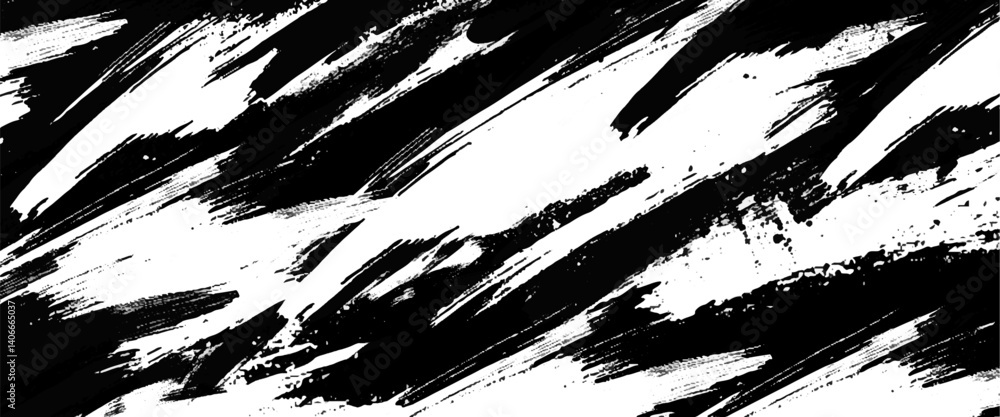 Vector black texture paint stain shining brush stroke background