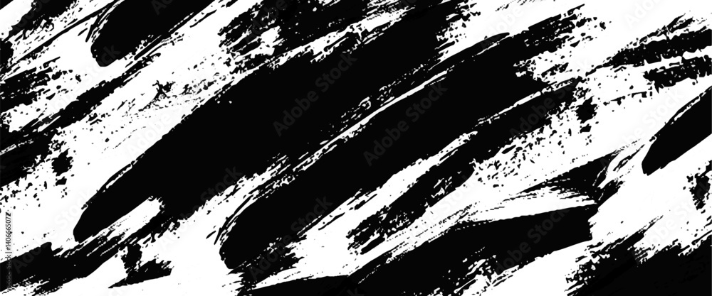 Vector abstract grungy paint creative brush strokes background