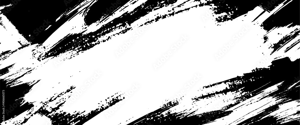 Vector black texture paint stain shining brush stroke background