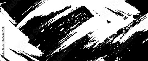 Obraz na płótnie Vector abstract grungy paint creative brush strokes background w salonie