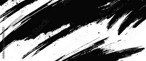 Obraz na płótnie Vector abstract grungy paint creative brush strokes background w salonie