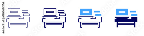 Laptop wallpaper icon in 4 different styles. Thin Line, Line, Bold Line, Duotone. Duotone style. Editable stroke