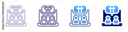 Laptop webcam​ icon in 4 different styles. Thin Line, Line, Bold Line, Duotone. Duotone style. Editable stroke